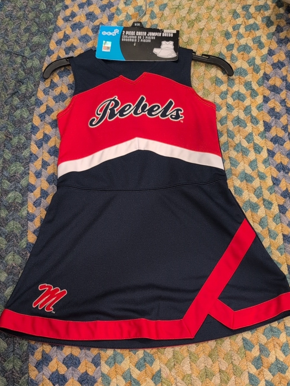 Ole Miss Rebels Girls' Red and Navy Cheer Dress